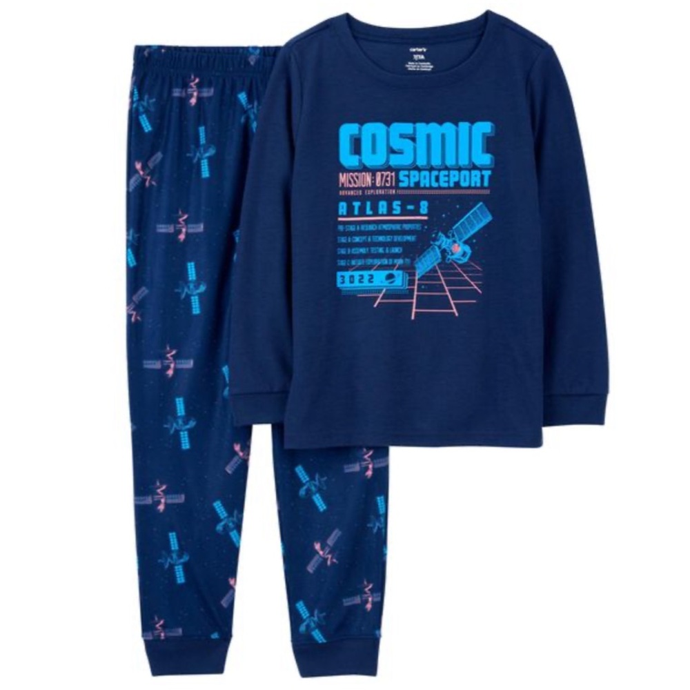 Carter’s Boys Cosmic Spaceport Shirt and Pants Pajamas